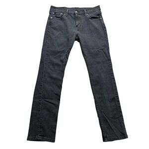 Levi's 511 Slim Fit Jeans Mens 30x30 Faded Black Denim Workwear Casual